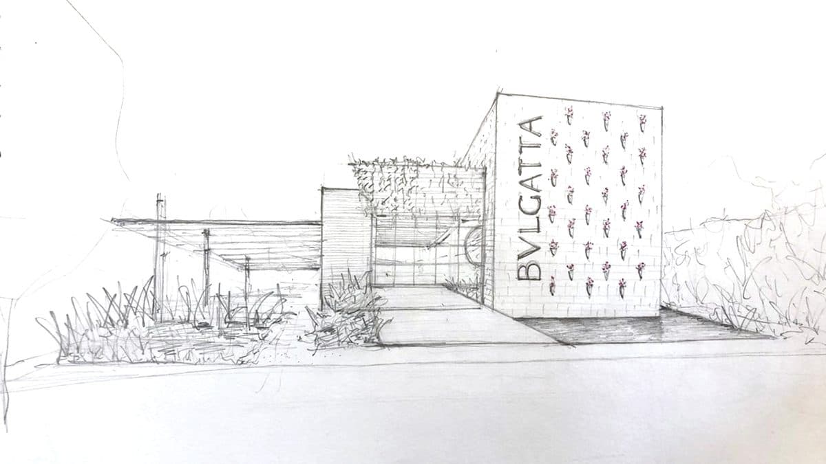 Sketch original de Bvlgatta, pieza de la experiencia de realidad aumentada de Vicaría Arquitectura